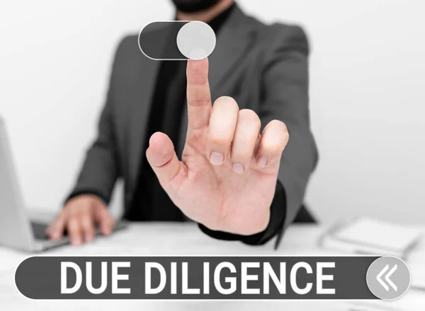 Conceptual Caption Due Diligence Business Idea Avoid Harming Other Business — Stockfoto