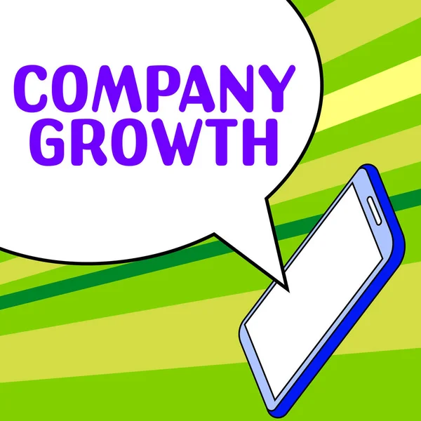 Conceptual Caption Company Growth Business Concept Long Term Stage Enterprise — Fotografia de Stock