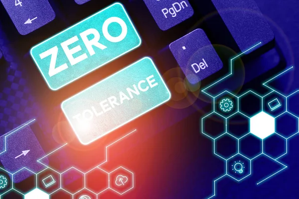 Conceptueel Bijschrift Zero Tolerance Business Overview Weigering Asociaal Gedrag Ongepast — Stockfoto