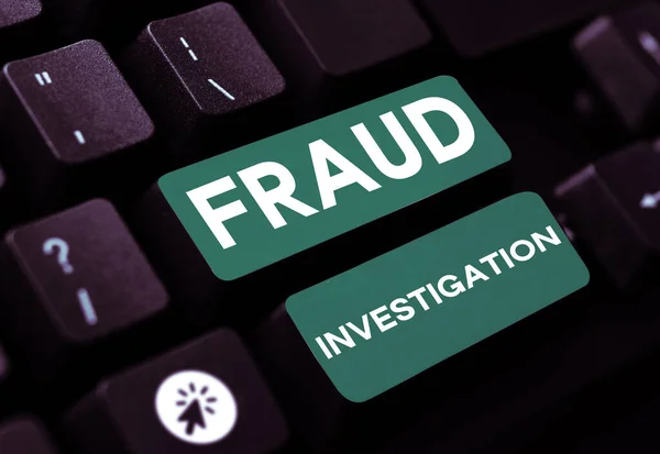 Conceptual Caption Fraud Investigation Business Concept Process Determining Whether Scam — Stock Photo, Image