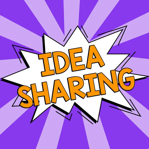 Handwriting text Idea Sharing, Word for Startup launch innovation product, creative thinking