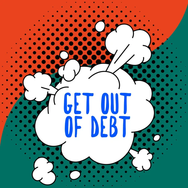 Inspiracja Pokazująca Znak Wyjdź Długów Koncepcja Biznesowa Brak Perspektyw Spłatę — Zdjęcie stockowe