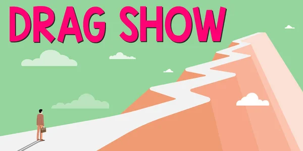Konceptvisning Drag Show Konceptfoto Tävling Där Två Bilar Försöker Avsluta — Stockfoto