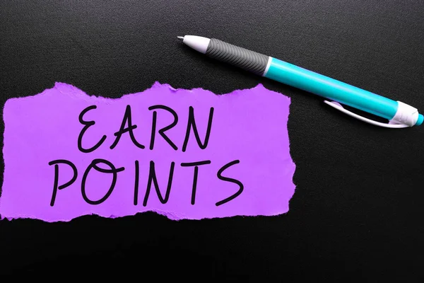 stock image Sign displaying Earn Points, Word for to get praise or approval for something you have done or buy