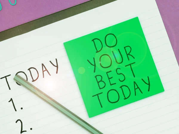 Podepsat Zobrazení Your Best Today Business Overview Take Efforts Now — Stock fotografie