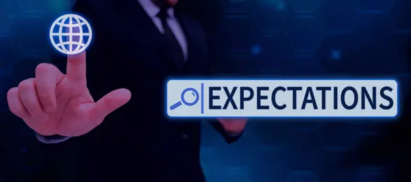 Text Sign Showing Expectations Concept Meaning Strong Belief Something Happen — Stockfoto