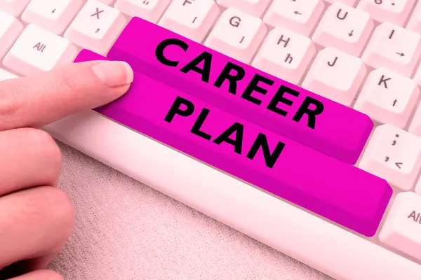 Text Showing Inspiration Career Plan Word Ongoing Process You Explore — Stock Photo, Image