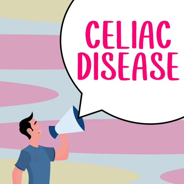 Inspirációt Mutató Szöveg Celiac Betegség Üzleti Ötlet Vékonybél Túlérzékeny Glutén — Stock Fotó
