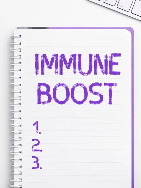 Text Bildtext Presenterar Immune Boost Word Skrivet Att Kunna Motstå — Stockfoto