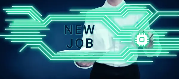 Text Sign Showing New Job Business Idea Signing Contract Finding — Φωτογραφία Αρχείου