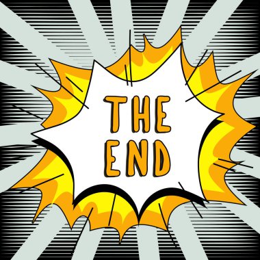 Writing displaying text The End, Conceptual photo Final part of play relationship event movie act Finish Conclusion