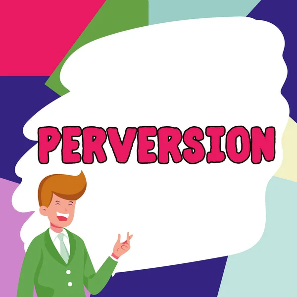Inspiration Showing Sign Perversion Internet Concept Describes One Whose Actions — Stock Photo, Image