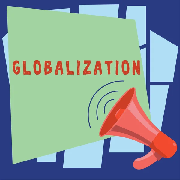 Text Ukazující Inspiraci Globalizace Slovo Pro Rozvoj Stále Integrovanější Globální — Stock fotografie