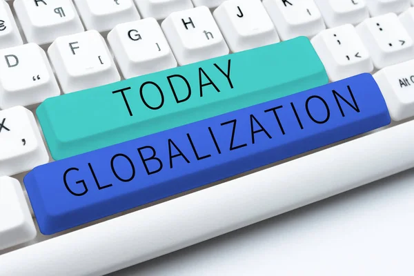 Inspiration Showing Sign Globalization Business Overview Development Increasingly Integrated Global — Fotografia de Stock