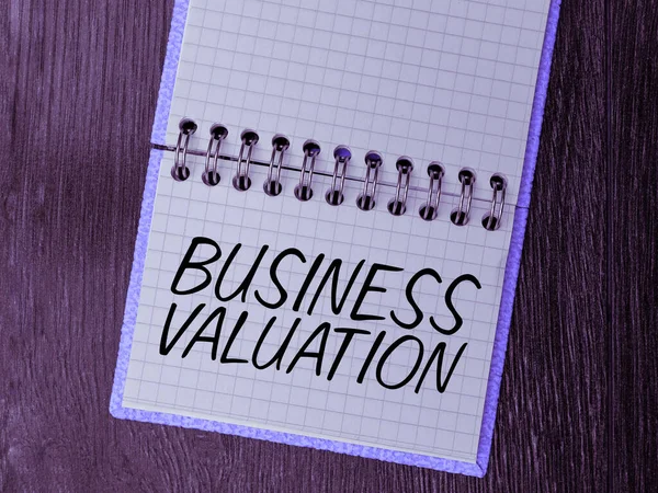 Text Sign Showing Business Valuation Business Approach Determining Economic Value — Stock Photo, Image