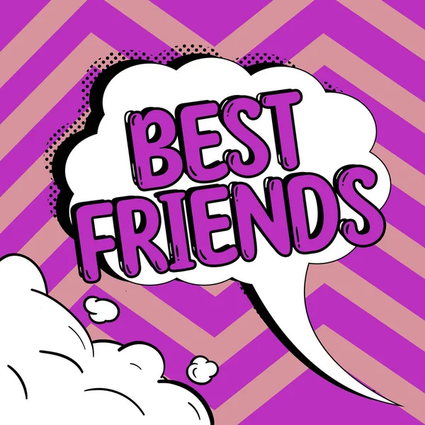 Leyenda Conceptual Best Friends Concept Meaning Una Persona Que Valoras — Foto de Stock