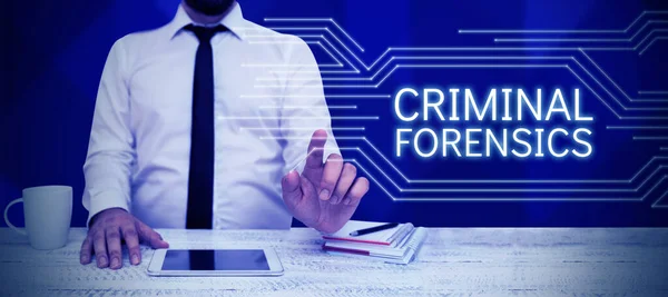 Testo Che Mostra Ispirazione Criminal Forensics Concept Meaning Federal Offense — Foto Stock