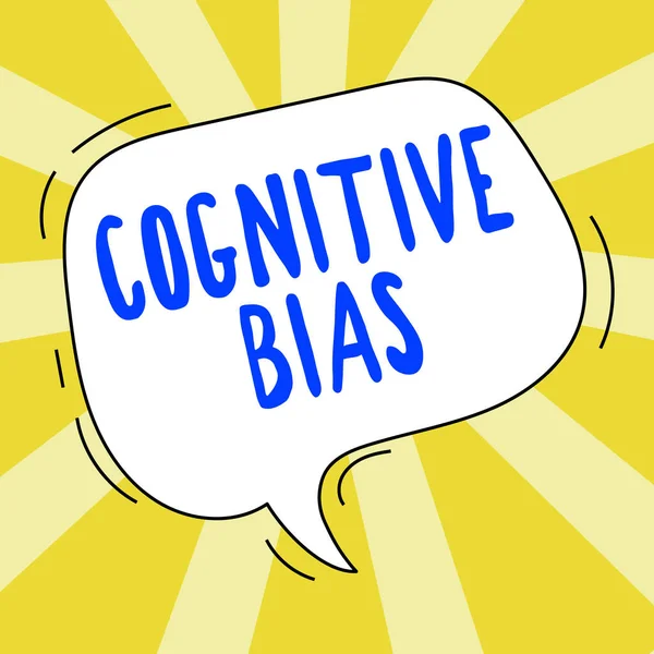 Conceptual caption Cognitive Bias, Business showcase Psychological treatment for mental disorders