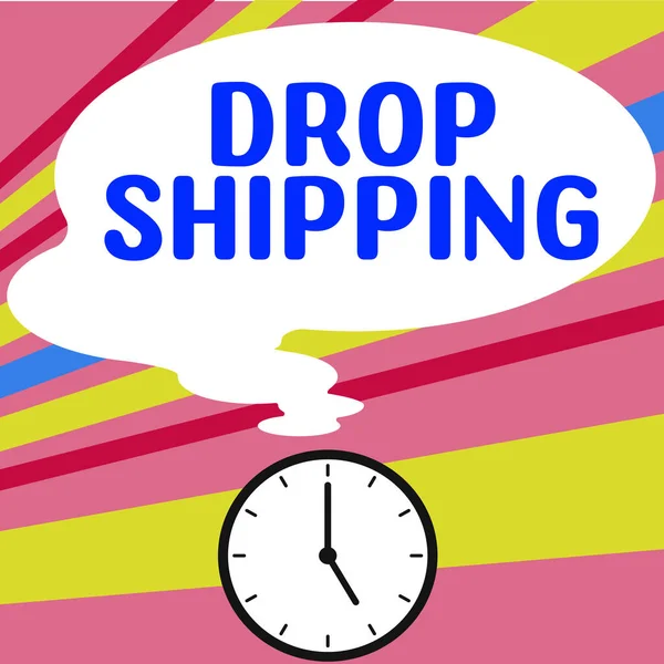 Sign Displaying Drop Shipping Word Written Send Goods Manufacturer Directly — Stock Photo, Image