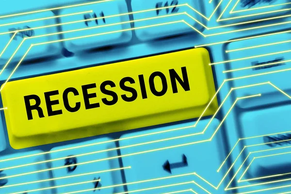 Writing Displaying Text Recession Word Written Process Progressive Decrease Growing — Stockfoto