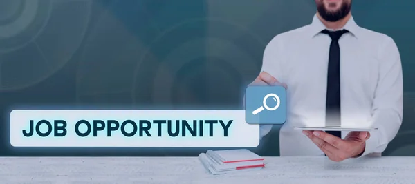 Conceptual Display Job Opportunity Word Opportunity Employment Chance Get Job —  Fotos de Stock