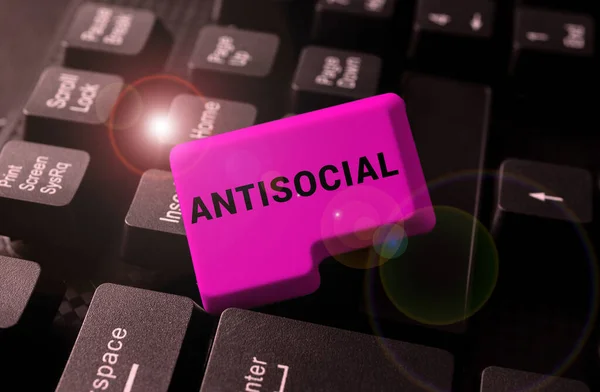 Conceptual Caption Antisocial Business Approach Hostile Harmful Organized Society Being —  Fotos de Stock