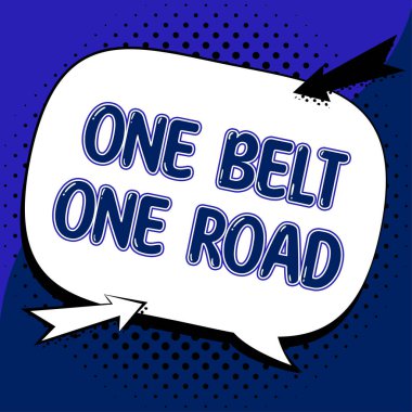 El yazısı metni One Belt One Road, İş Genel Görünümü Çin ve diğer ülkeler arasında ticaret yolları inşa etmek