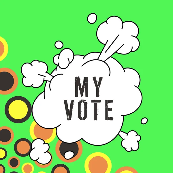 Konzeptionelle Anzeige Vote Word Geschrieben Über Den Akt Ihre Wahl — Stockfoto