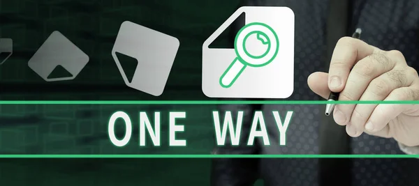 Inspiráció One Way Internet Concept One Direction Utcai Tábla Forgalomirányítási — Stock Fotó