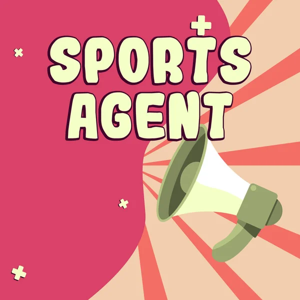 Text sign showing Sports Agent, Business showcase person manages recruitment to hire best sport players for a team