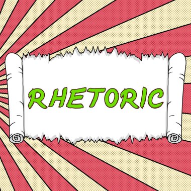 Conceptual display Rhetoric, Internet Concept study of writing or speaking as mean of communication or persuasion