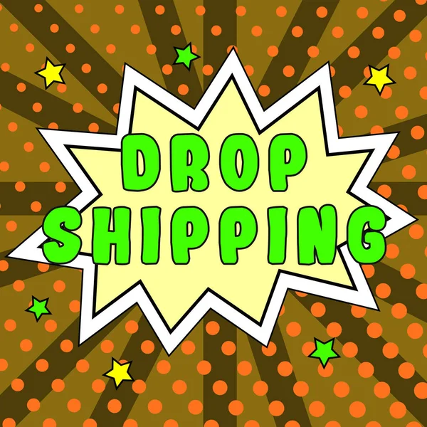 Handwriting Text Drop Shipping Business Showcase Send Goods Manufacturer Directly — Stock Photo, Image