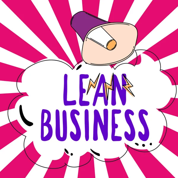 Text Caption Presenting Lean Business Business Overview Improvement Waste Minimization — Stock Photo, Image