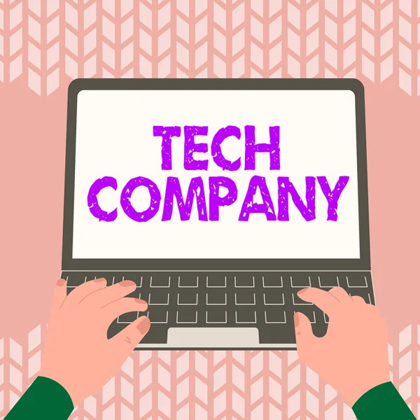 Teksten Weergeven Tech Company Internet Concept Een Bedrijf Dat Oplossingen — Stockfoto