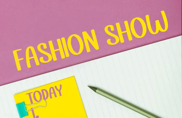 Leyenda Conceptual Fashion Show Palabra Para Exibición Que Implica Estilos —  Fotos de Stock