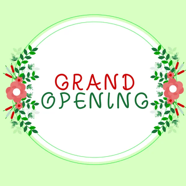 Text Caption Presenting Grand Opening Business Showcase Ribbon Cutting New — 스톡 사진