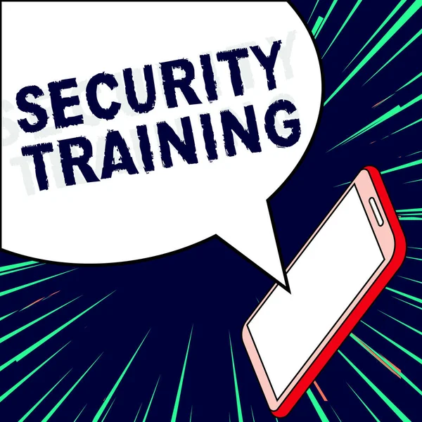 Text sign showing Security Training, Business approach providing security awareness training for end users