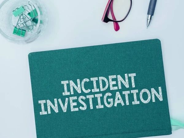 Текстовый Знак Показывающий Расследование Инцидента Слово Написанное Ответственности Целостность Инцидента — стоковое фото