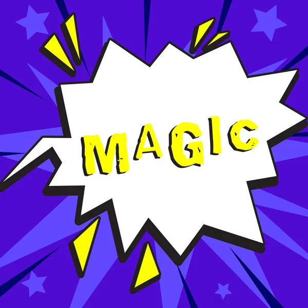 Концептуальный Дисплей Magic Business Approach Power Influencing Events Using Mysterious — стоковое фото