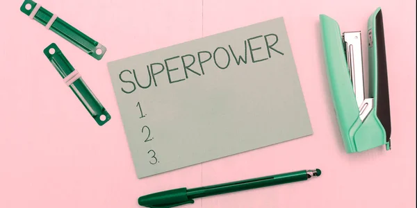 Text Showing Inspiration Superpower Conceptual Photo Power Ability Kind Enables —  Fotos de Stock