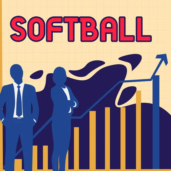 Señal Escritura Mano Softbol Concepto Que Significa Deporte Similar Béisbol —  Fotos de Stock