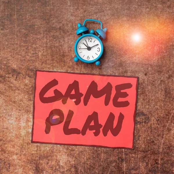 Text Caption Presenting Game Plan Concept Meaning Strategy Worked Out — 图库照片
