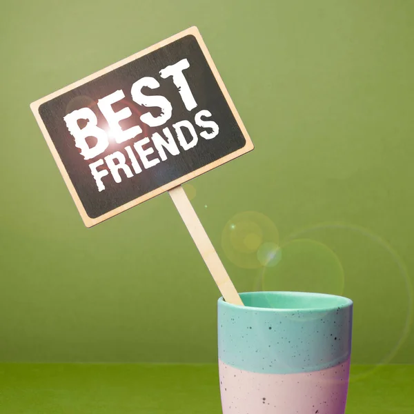 Text Caption Presenting Best Friends Business Showcase Person You Value — Foto de Stock