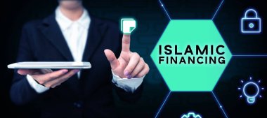 Text sign showing Islamic Financing, Conceptual photo Banking activity and investment that complies with sharia