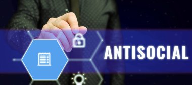 Kavramsal manşet Antisosyal, düşmanca ya da organize topluma zarar veren kelime sapma