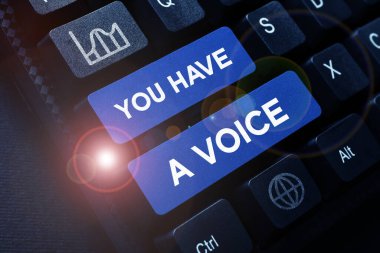 Kavramsal gösterim Bir Sesiniz Var, İş görüşünüz var Haklarınız için mücadele edin Seçimleriniz de sayılır