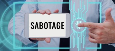 Text showing inspiration Sabotage, Business idea destruction of an employers tools and materials by workers