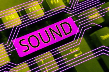 Ses ve iş genel bakışını gösteren metin işareti. Havada seyahat eden titreşimler kulak hizasına ulaştığında duyulabiliyor.