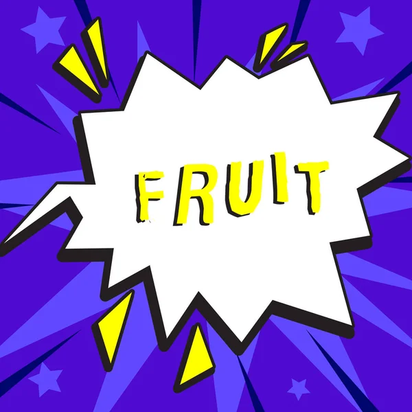 Handschrift Tekst Fruit Internet Concept Zoet Vlezig Product Van Een — Stockfoto
