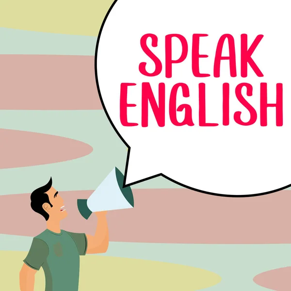 Inspiration Showing Sign Speak English Internet Concept Study Another Foreign — Foto Stock